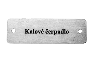 Gravírovaný kovový štítok
